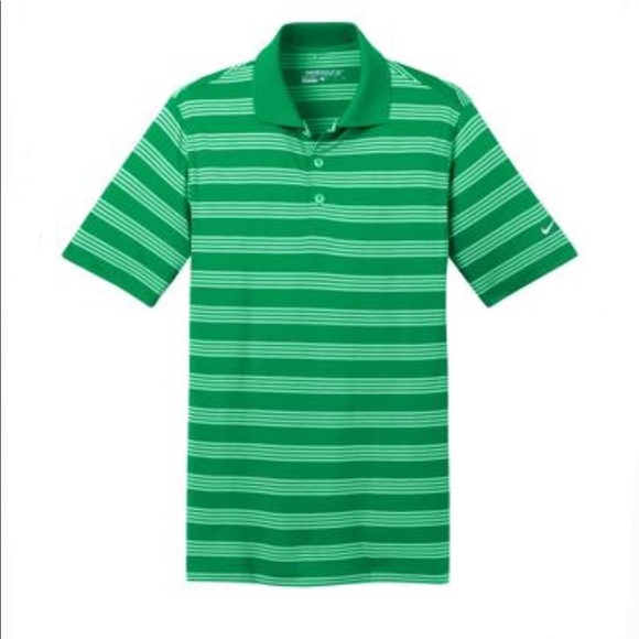 Nike Other - Nike Golf Dri-Fit Green Striped Polo Shirt sz 2XL
